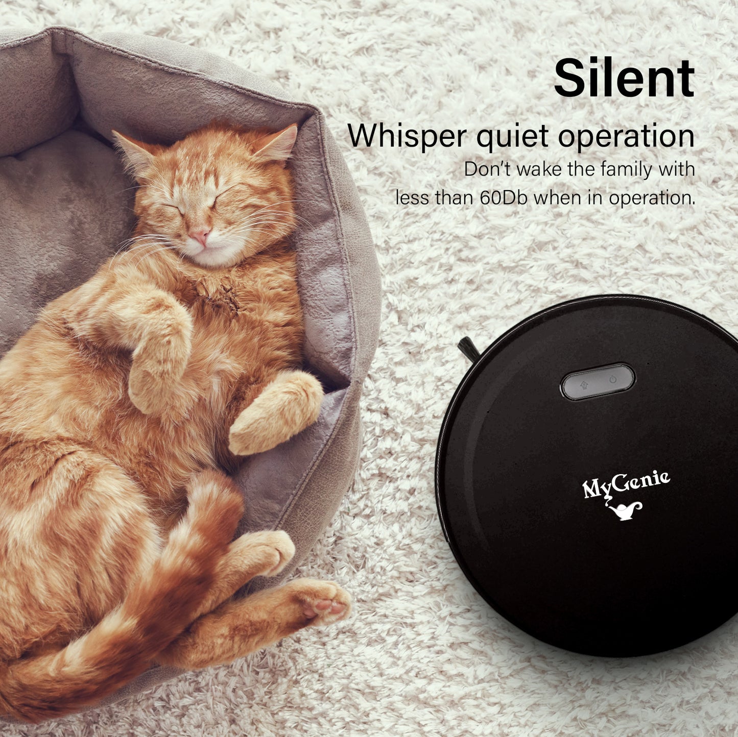MyGenie Smart Robot Vacuum, App Control, Carpet & Hard Floors, Auto