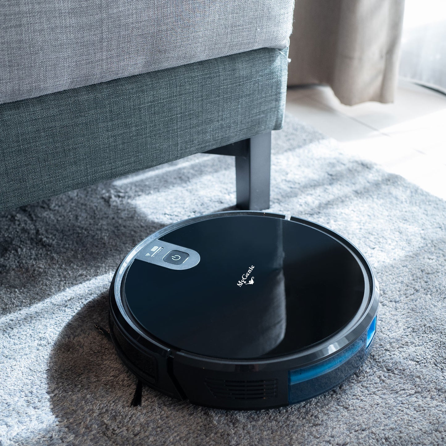 MyGenie XSonic Wifi Pro Robotic Vacuum Cleaner Carpet Wet Dry Mopping Black