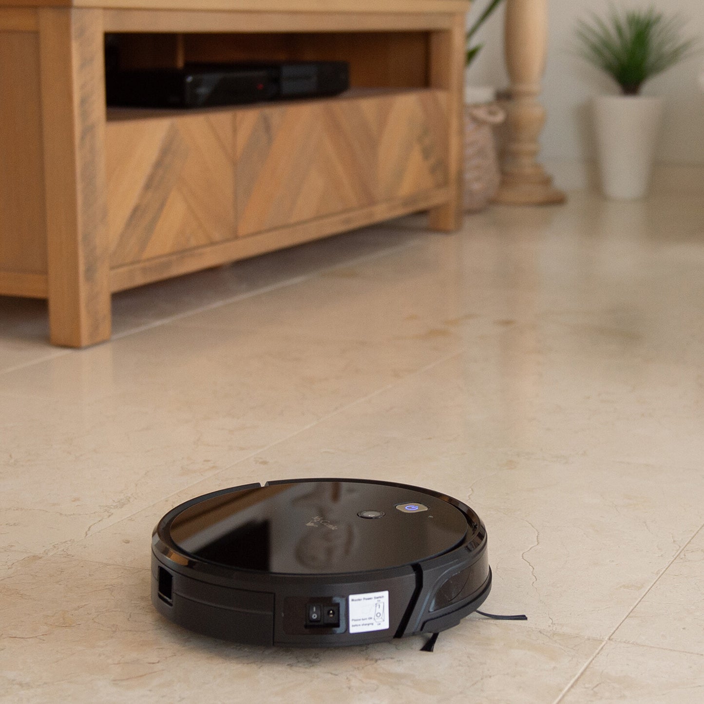 MyGenie V-MAX 3000 Robotic Vacuum Cleaner VSLAM Technology Wi-Fi Control Black