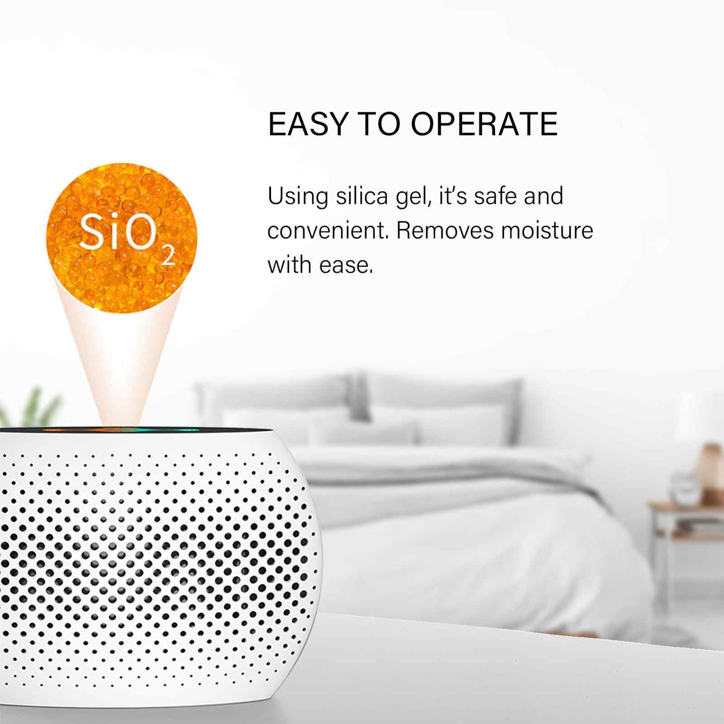 MyGenie Compact Dehumidifier, Reusable, Portable Moisture Extractor