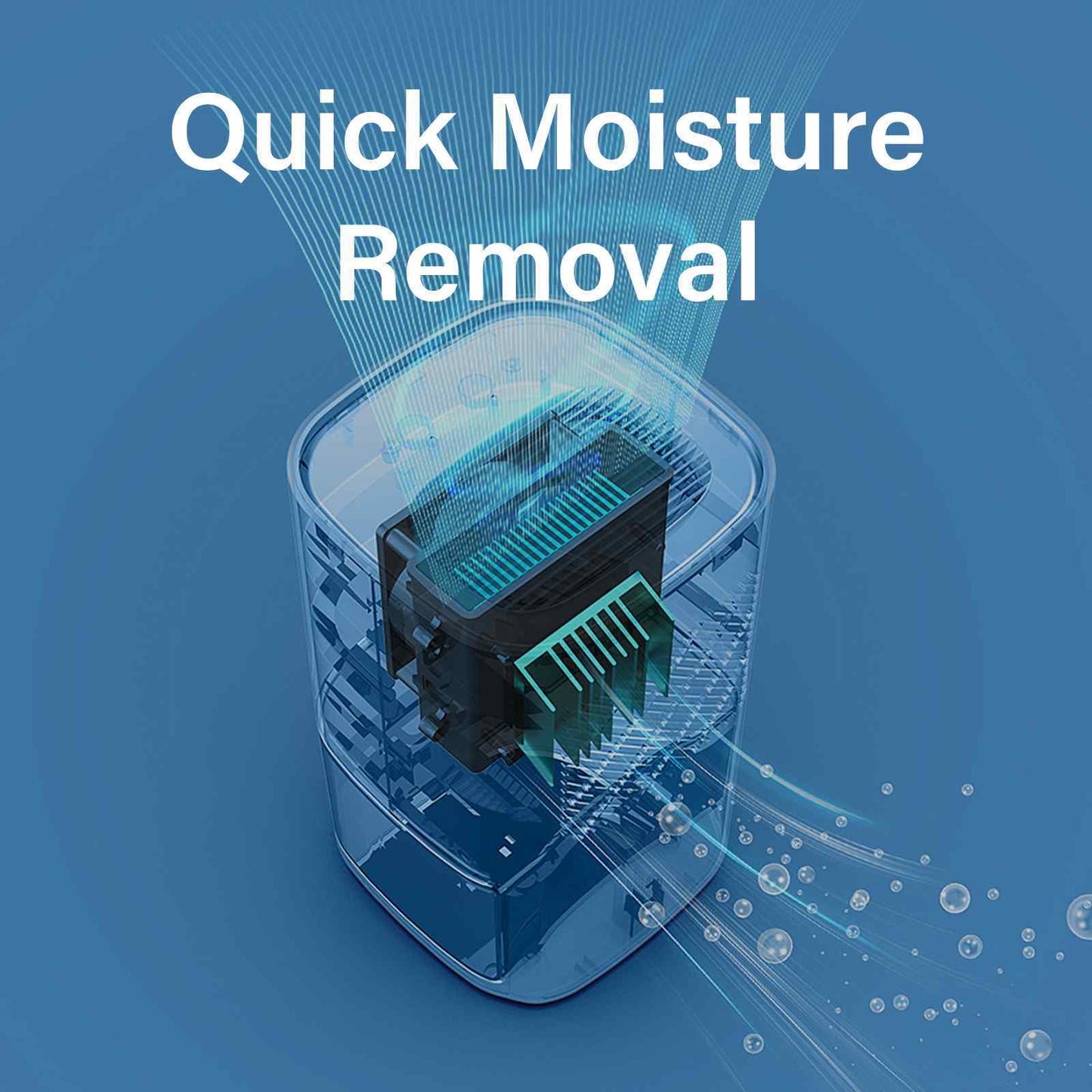 MyGenie Compact 1L Dehumidifier, LED Display, Portable Design
