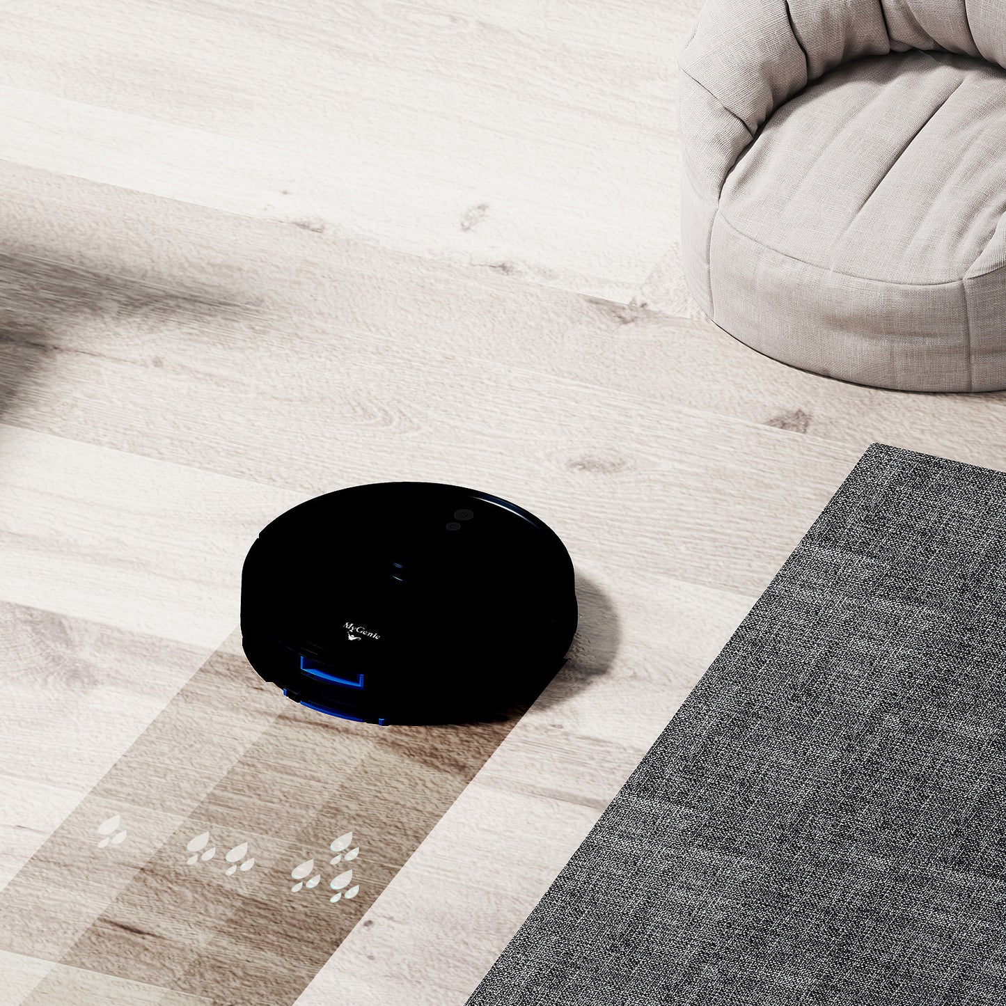 MyGenie Laser Sonic AI Robot Vacuum & Mop, Smart Mapping, HEPA, Wet/Dry