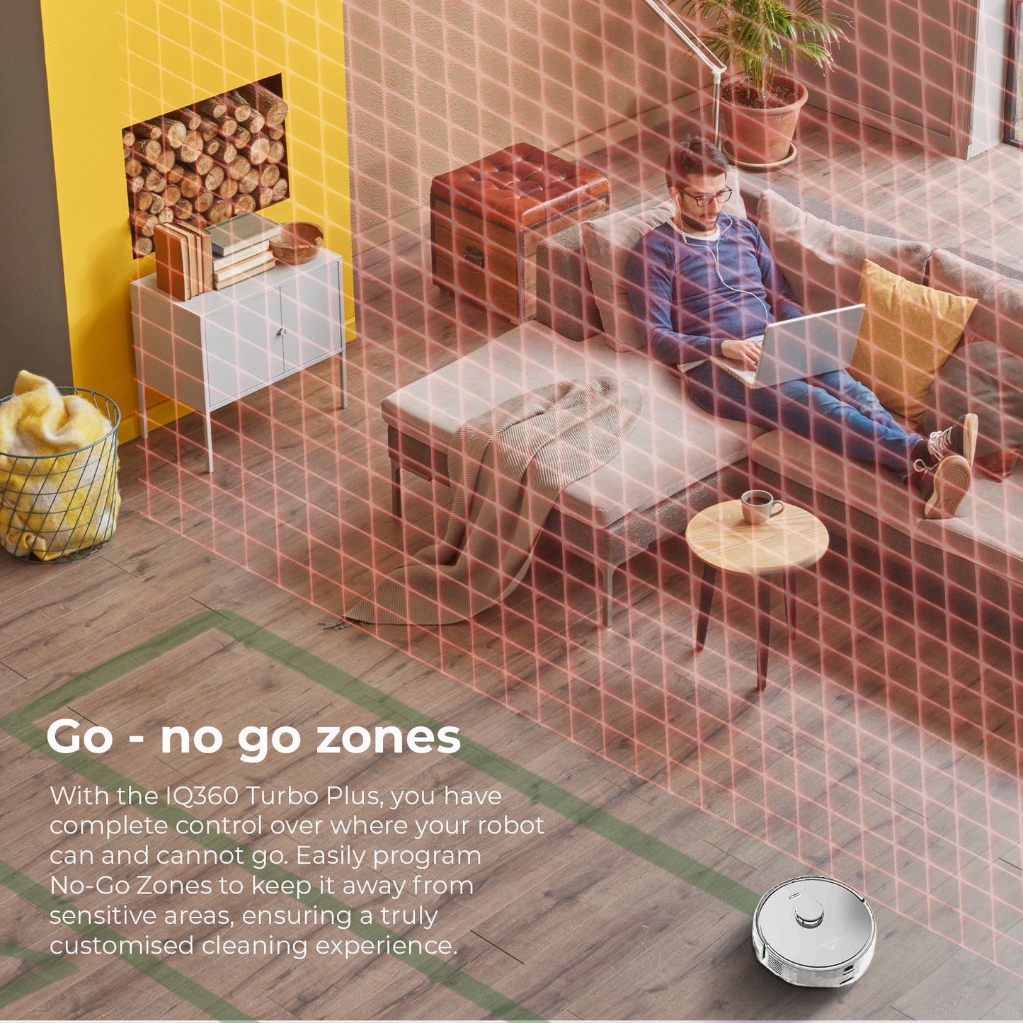 MyGenie Laser IQ360 Turbo+ Total Clean System Robot Vacuum w/ Tower LiDAR White