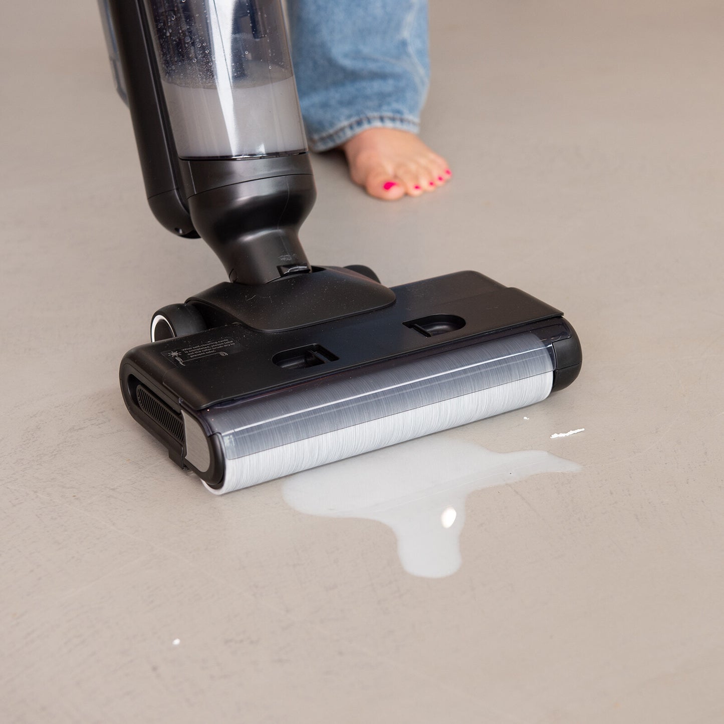 MyGenie Zeus Cordless Wet And Dry Floor Cleaner Voice LCD Screen Bullet Grey