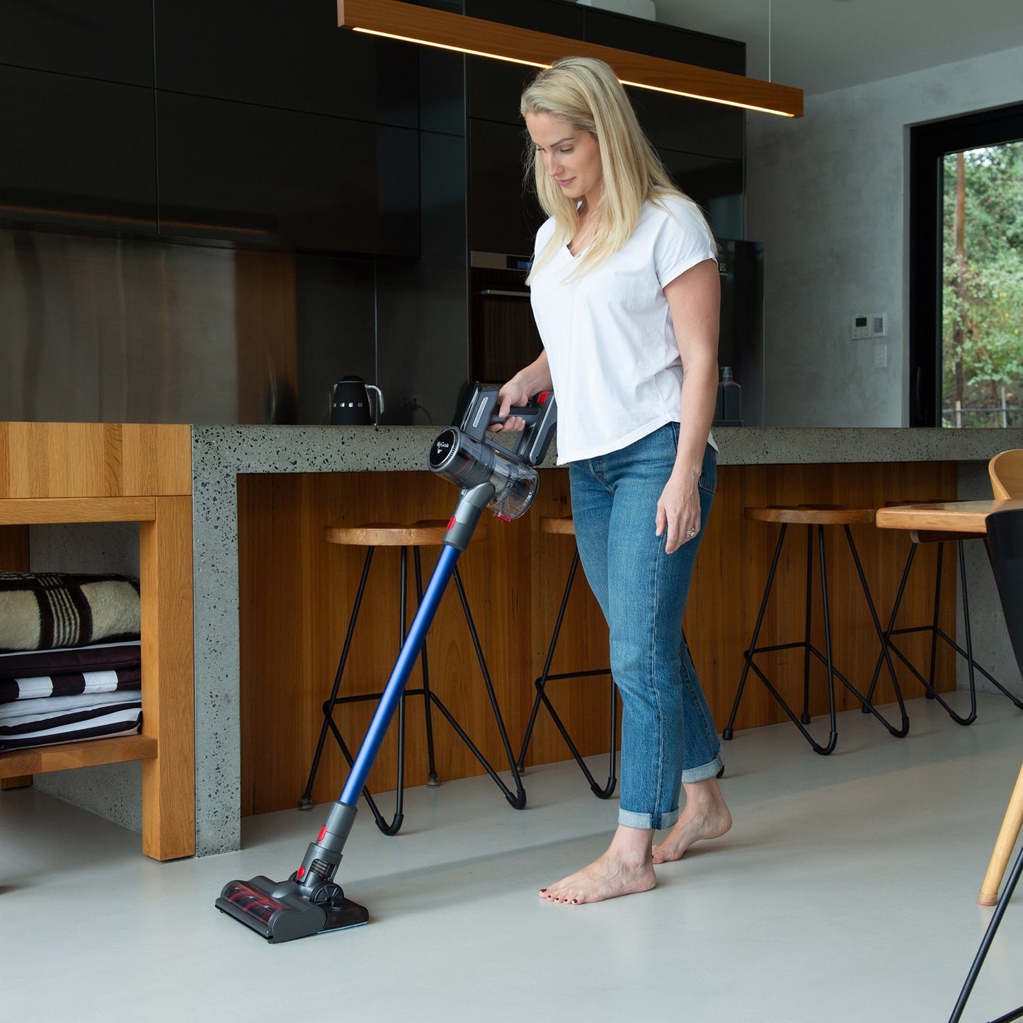MyGenie Monster Stick Vac with Mop - Blue