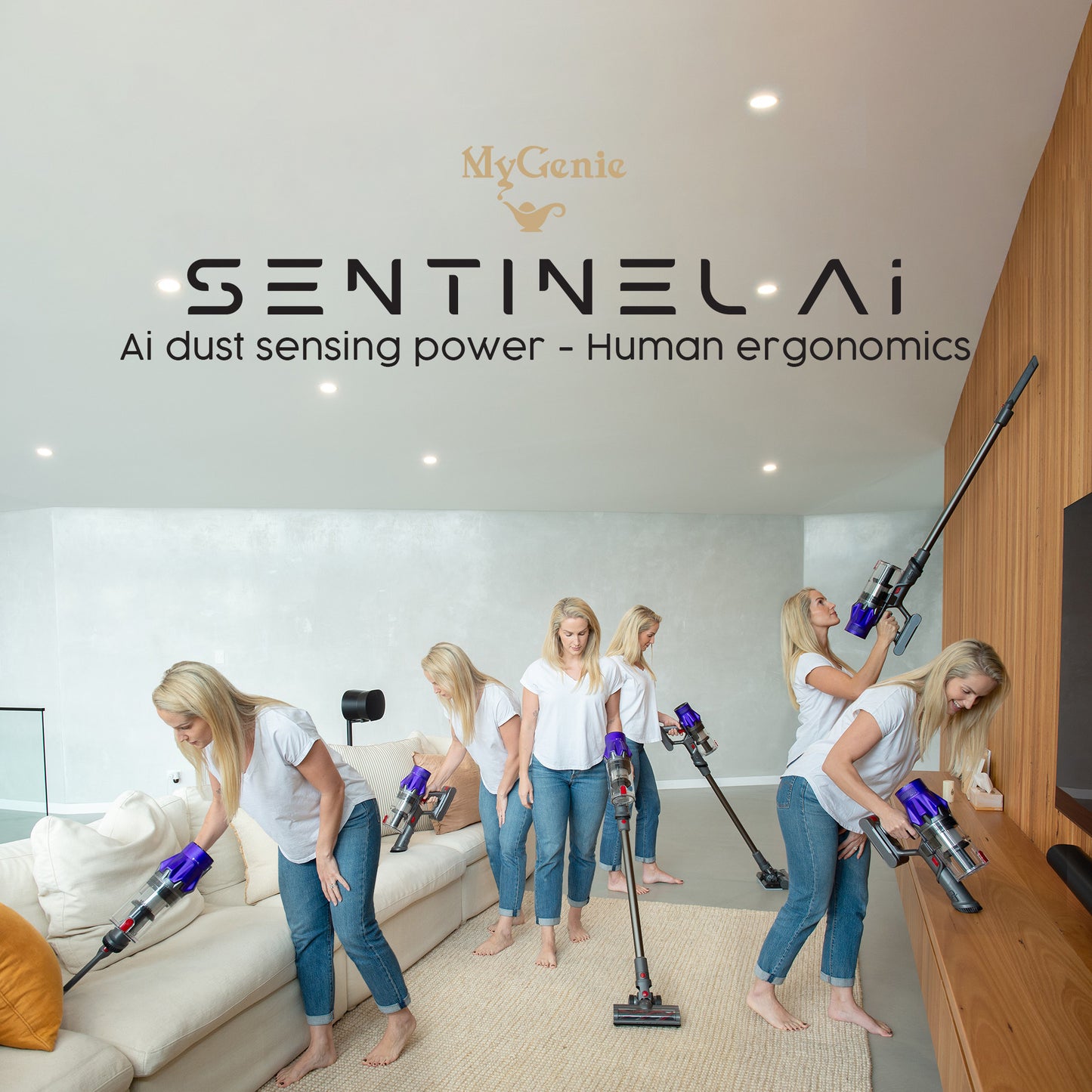 MyGenie Sentinel Ai Pro Stick Vac with Mop