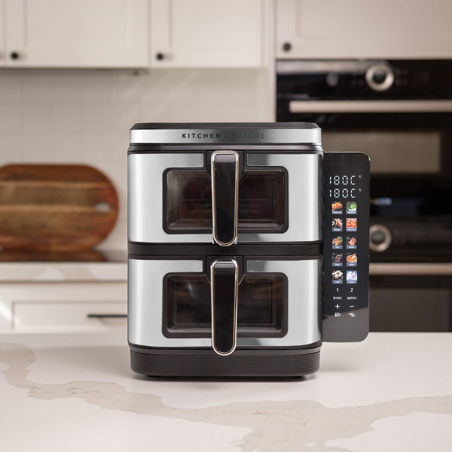 Kitchen Couture 11L Clear View Vertex Dual Draw Air Fryer