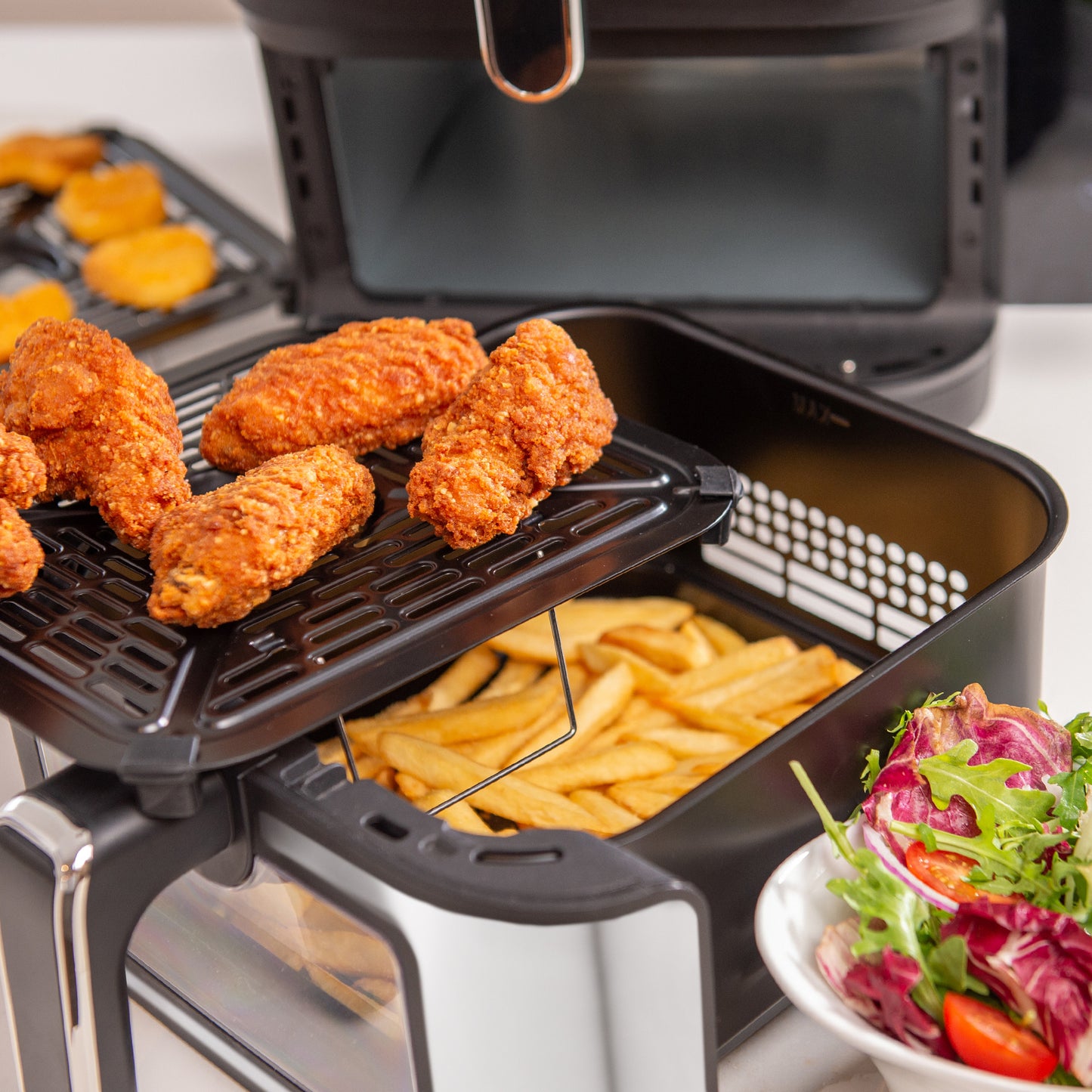 Kitchen Couture 11L Clear View Vertex Dual Draw Air Fryer