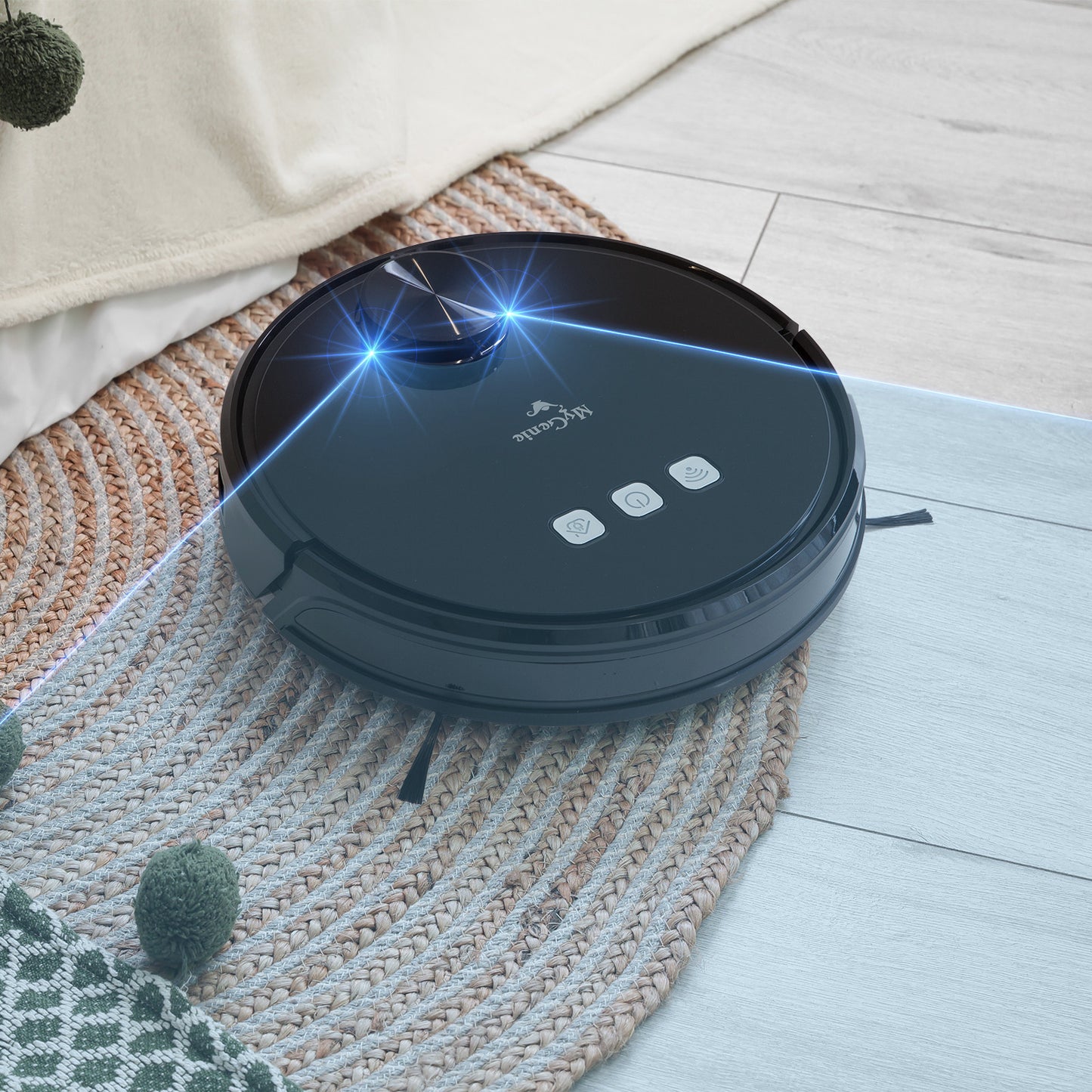 MyGenie Laser Smart Pro IQ360 Robot Vacuum, Wi-Fi, HEPA, Remote Control