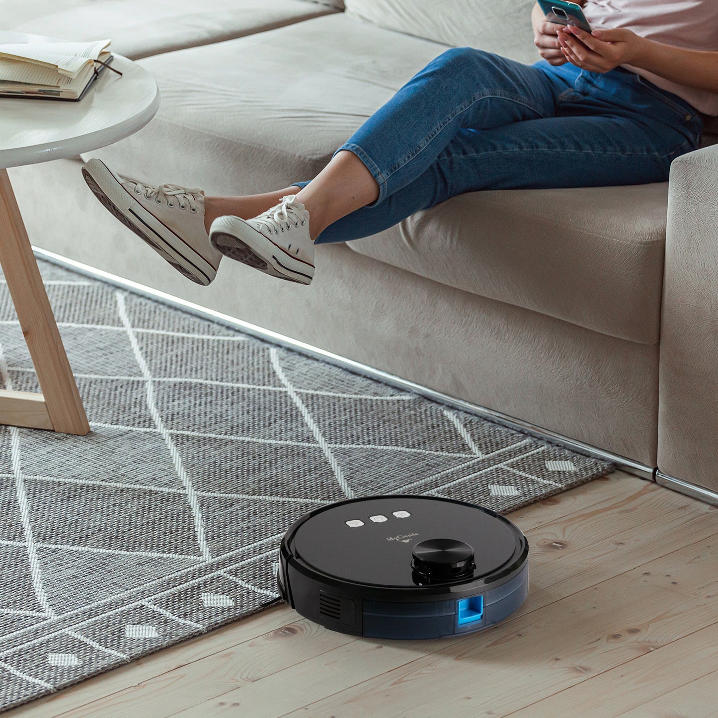 MyGenie Laser Smart Pro IQ360 Robot Vacuum, Wi-Fi, HEPA, Remote Control