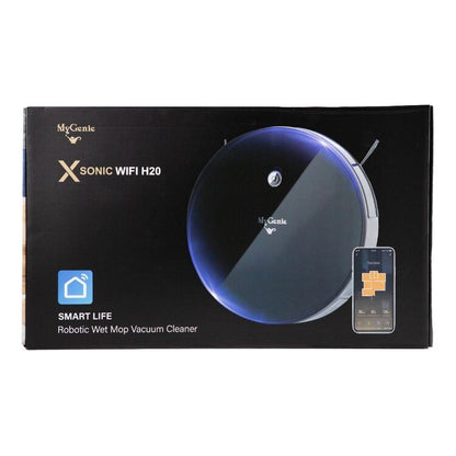 MyGenie XSonic Wi-Fi H20 Robot Vacuum & Mop, Wet/Dry, HEPA, App Control
