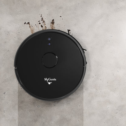 MyGenie Laser Sonic AI Robot Vacuum & Mop, Smart Mapping, HEPA, Wet/Dry