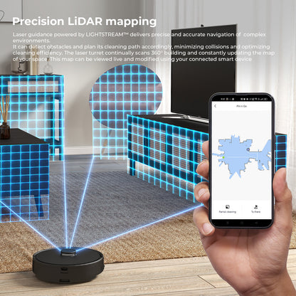 MyGenie Laser Smart IQ720+ Robot Vacuum + LiDAR Tower Dock