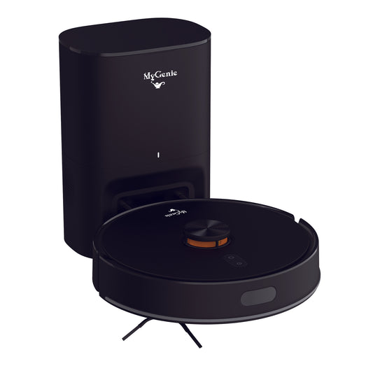 MyGenie IQ1000 Self Empty Robotic Vacuum Cleaner + Tower Lightstream LIDAR Black