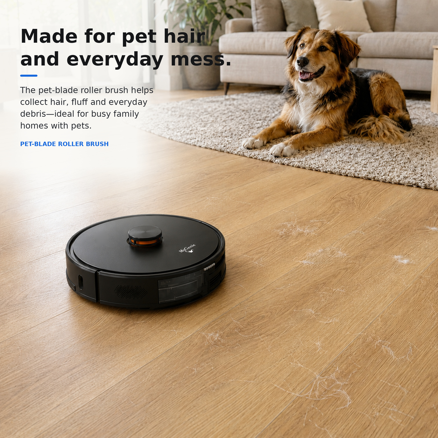 MyGenie Raptor Laser Robot Vacuum, Smart Mapping, HEPA, Powerful Suction