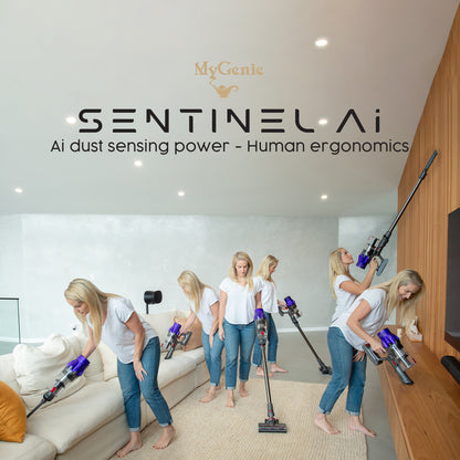 MyGenie Sentinel AI Pro Cordless Stick Vacuum & Mop, Smart, HEPA