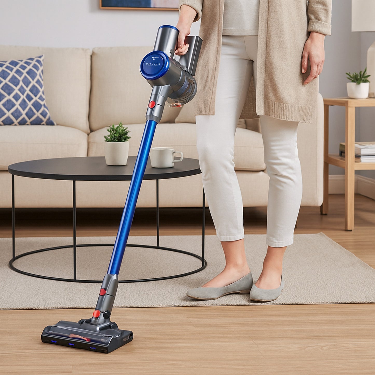MyGenie Vortex Stick Vacuum & Mop, Dust Spotting Tech, HEPA, Cordless