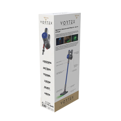 MyGenie Vortex Stick Vacuum & Mop, Dust Spotting Tech, HEPA, Cordless