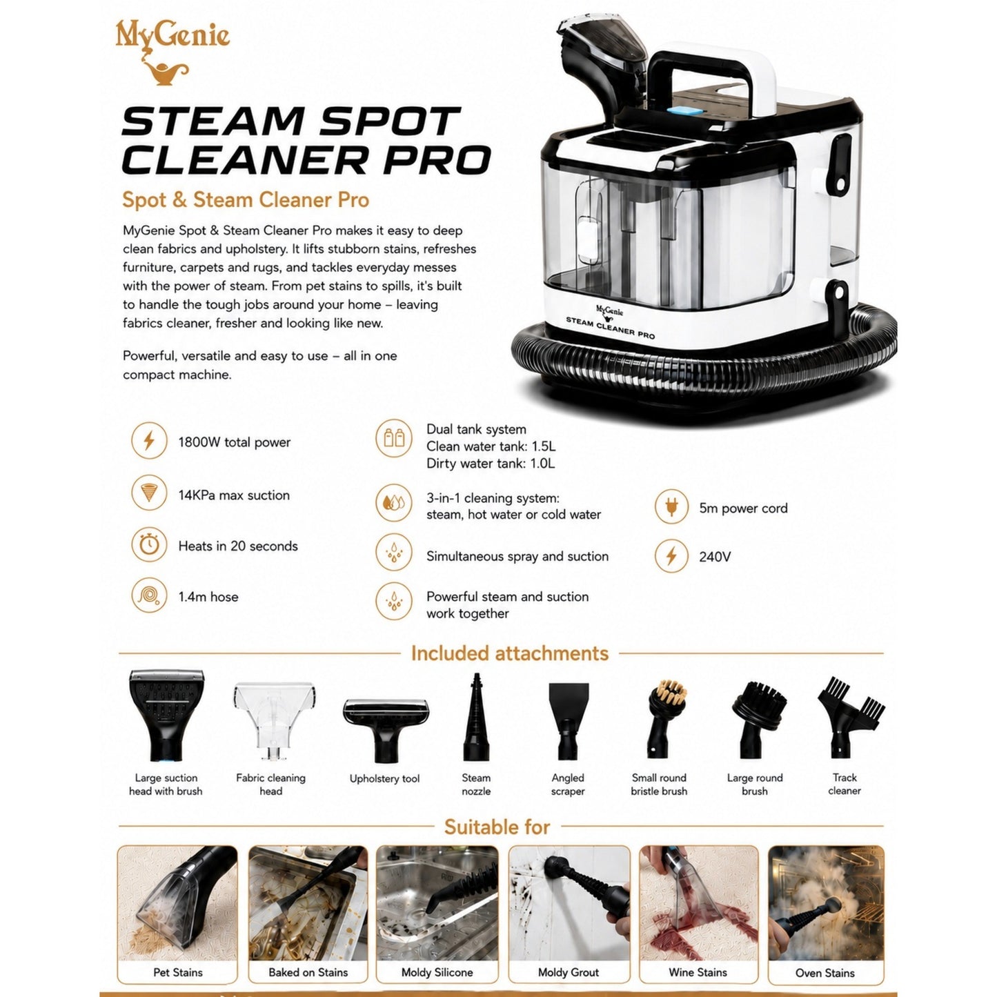 MyGenie Steam Spot Cleaner Pro