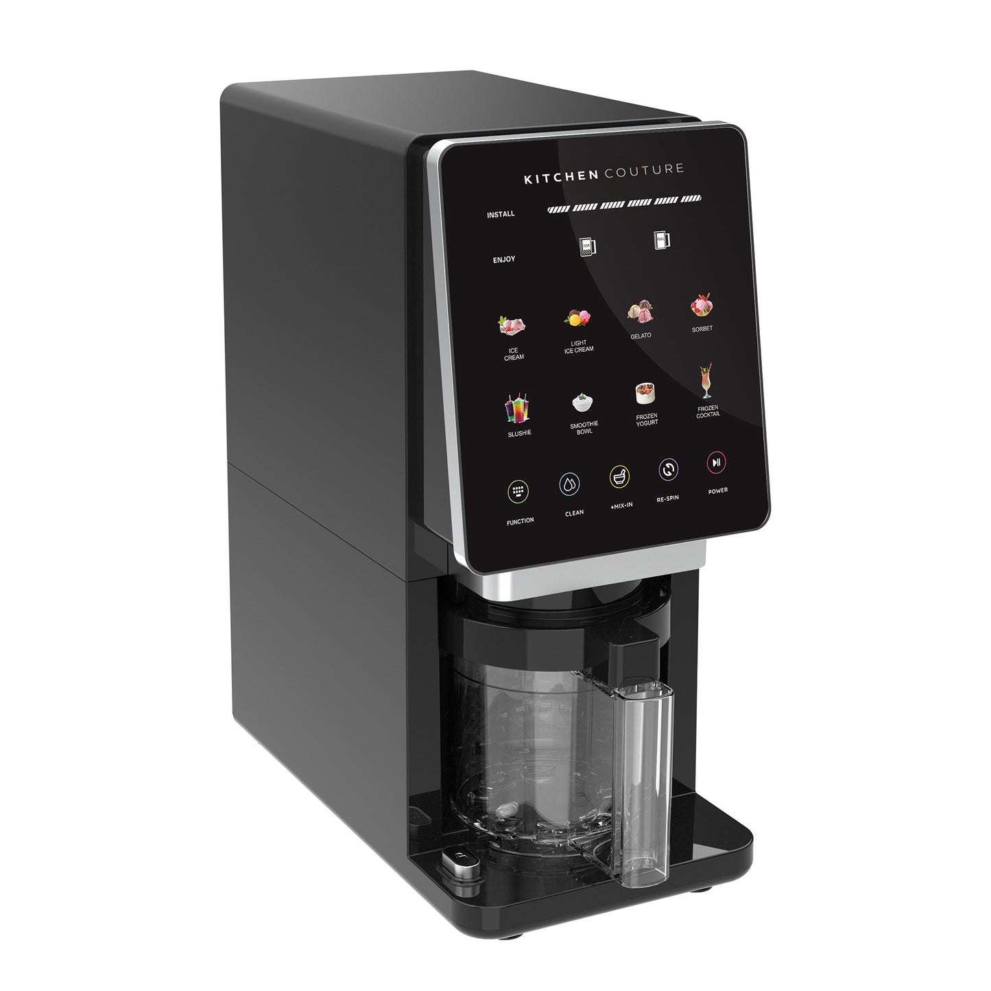 Kitchen Couture Whippi Ice Cream & Sorbet Maker, 3 Prep Pots, 800W Motor