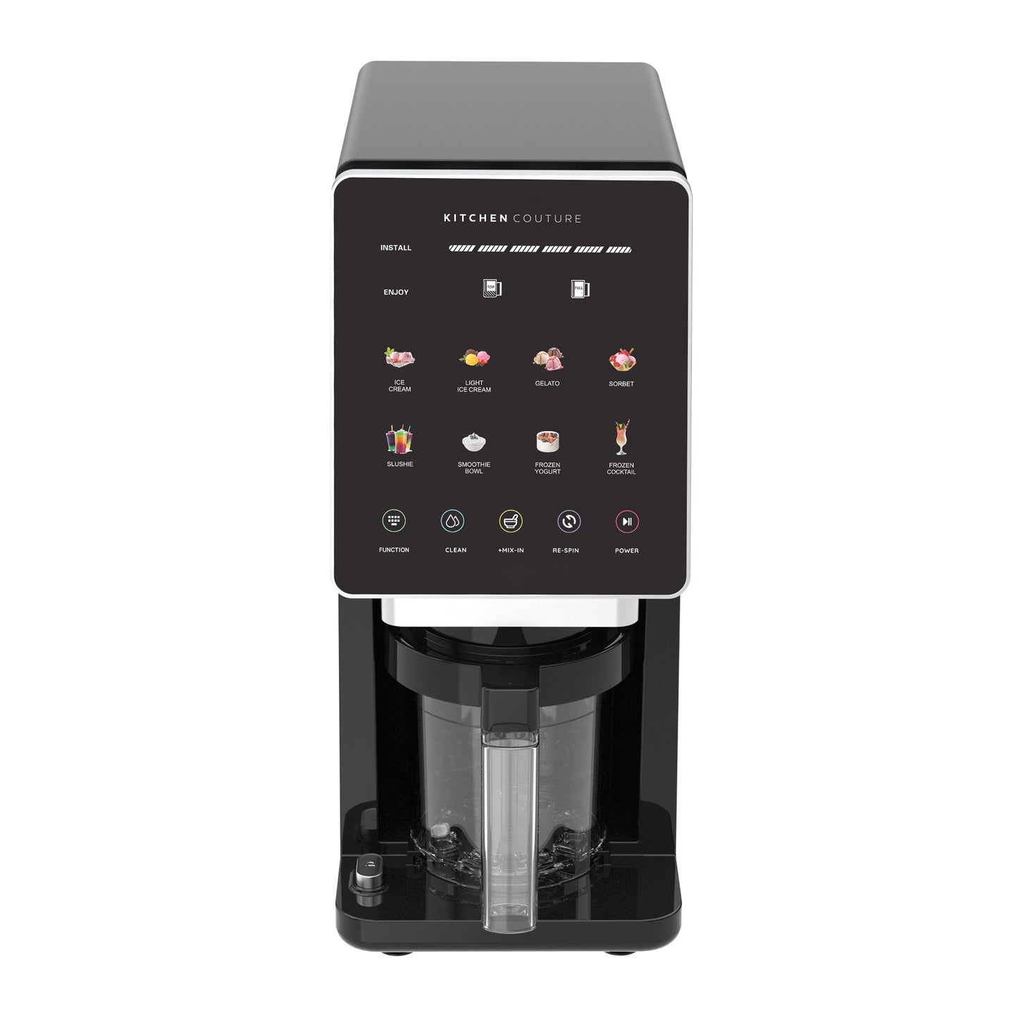 Kitchen Couture Whippi Ice Cream & Sorbet Maker, 3 Prep Pots, 800W Motor