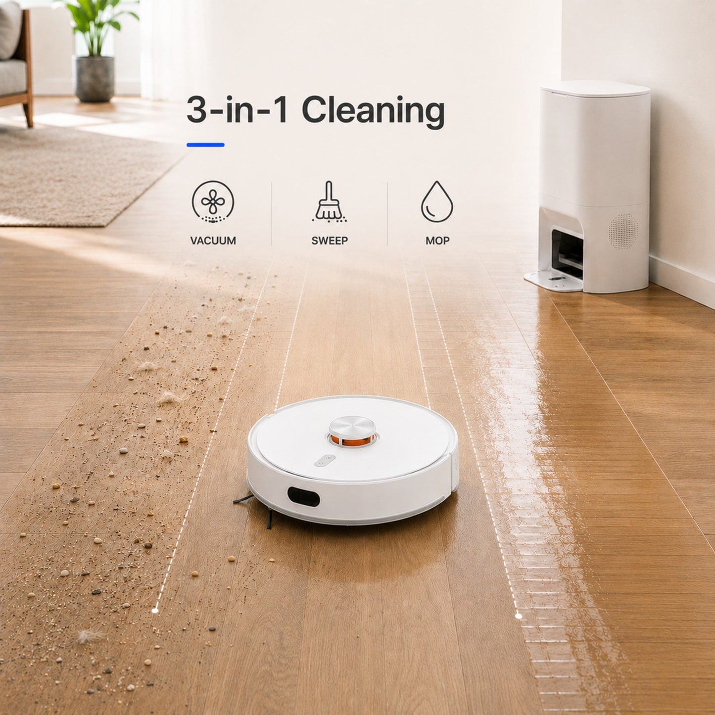 MyGenie Turbo Clean Self Empty Robotic Vacuum Cleaner