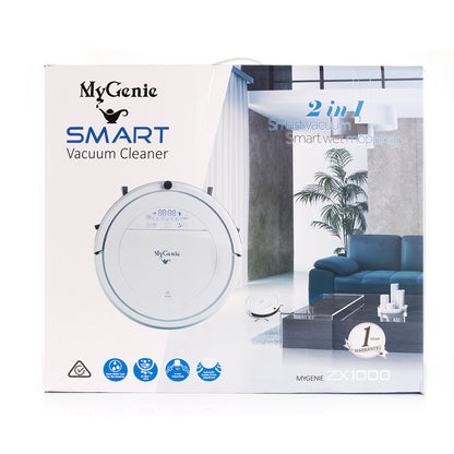 MyGenie ZX1000 Robot Vacuum & Mop, Wet/Dry Sweep, HEPA, Auto Recharge