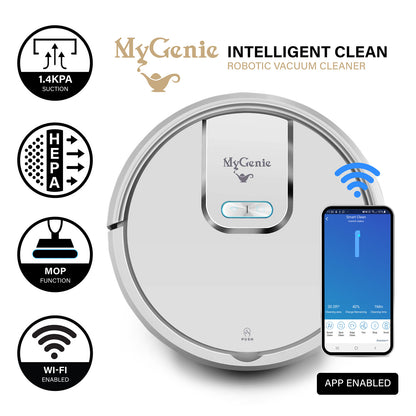 MyGenie GMAX Wi-Fi Robot Vacuum & Mop, Wet/Dry, HEPA, App Control