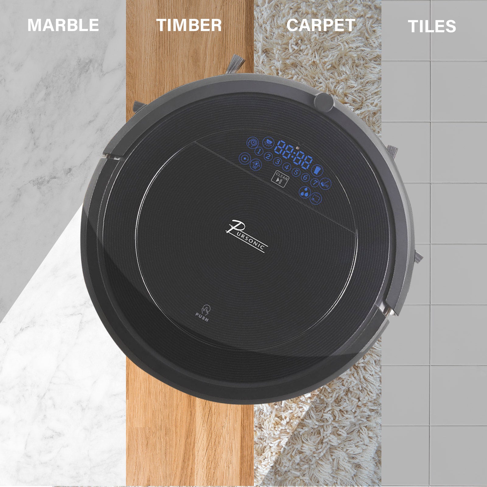 Pursonic i9 Robotic Vacuum Cleaner Carpet Floor Dry Wet Mopping Auto Robot