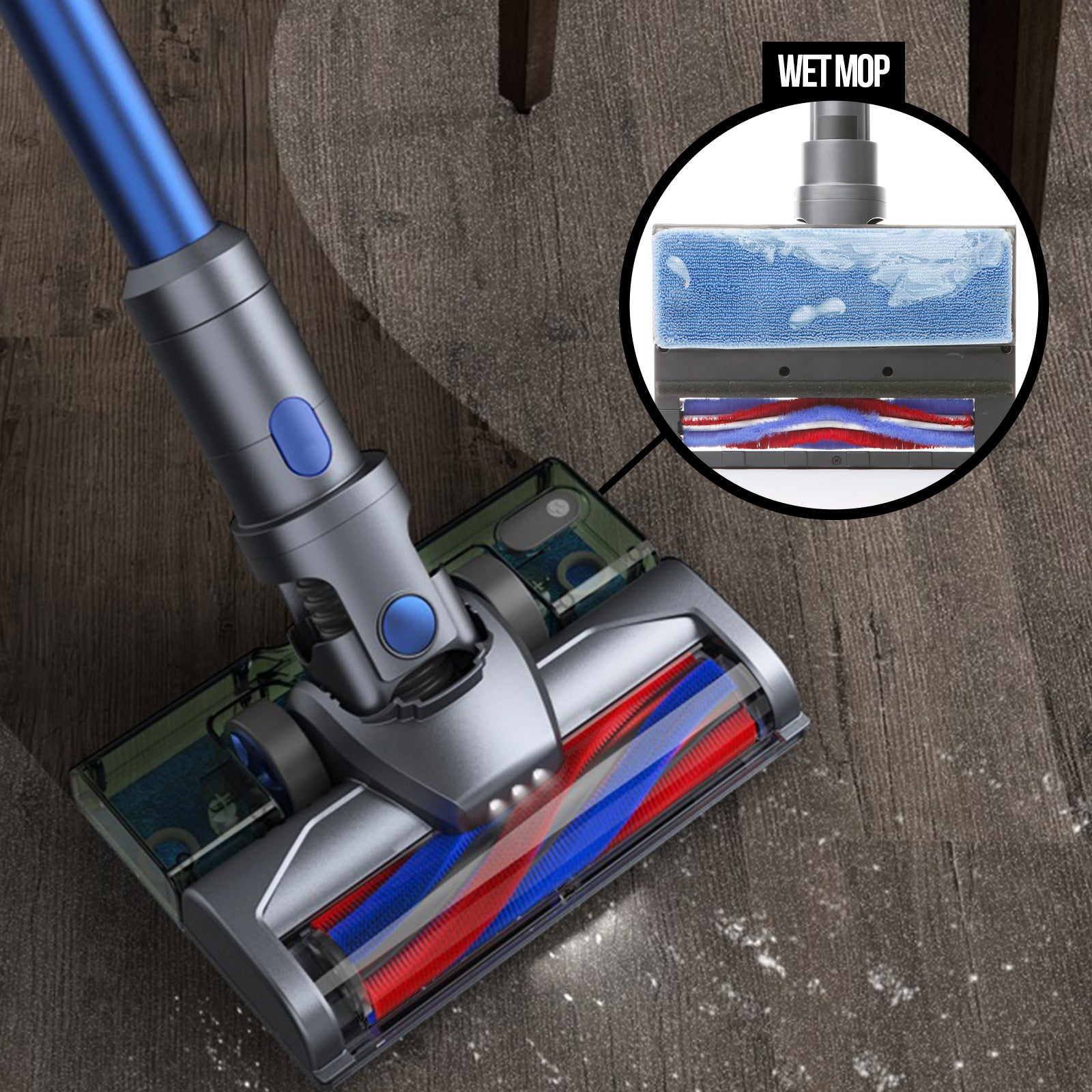 MyGenie H20 PRO Wet Mop 2-IN-1 Cordless Stick Vacuum Cleaner Handheld Recharge