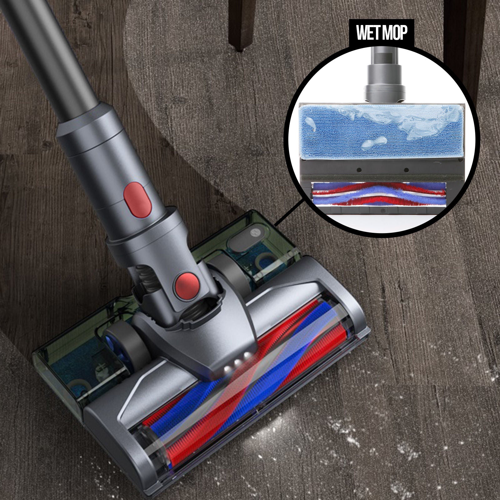 MyGenie H20 Pro Wet Mop 2-In-1 Cordless Stick Vacuum + Bonus Dark Wood Diffuser