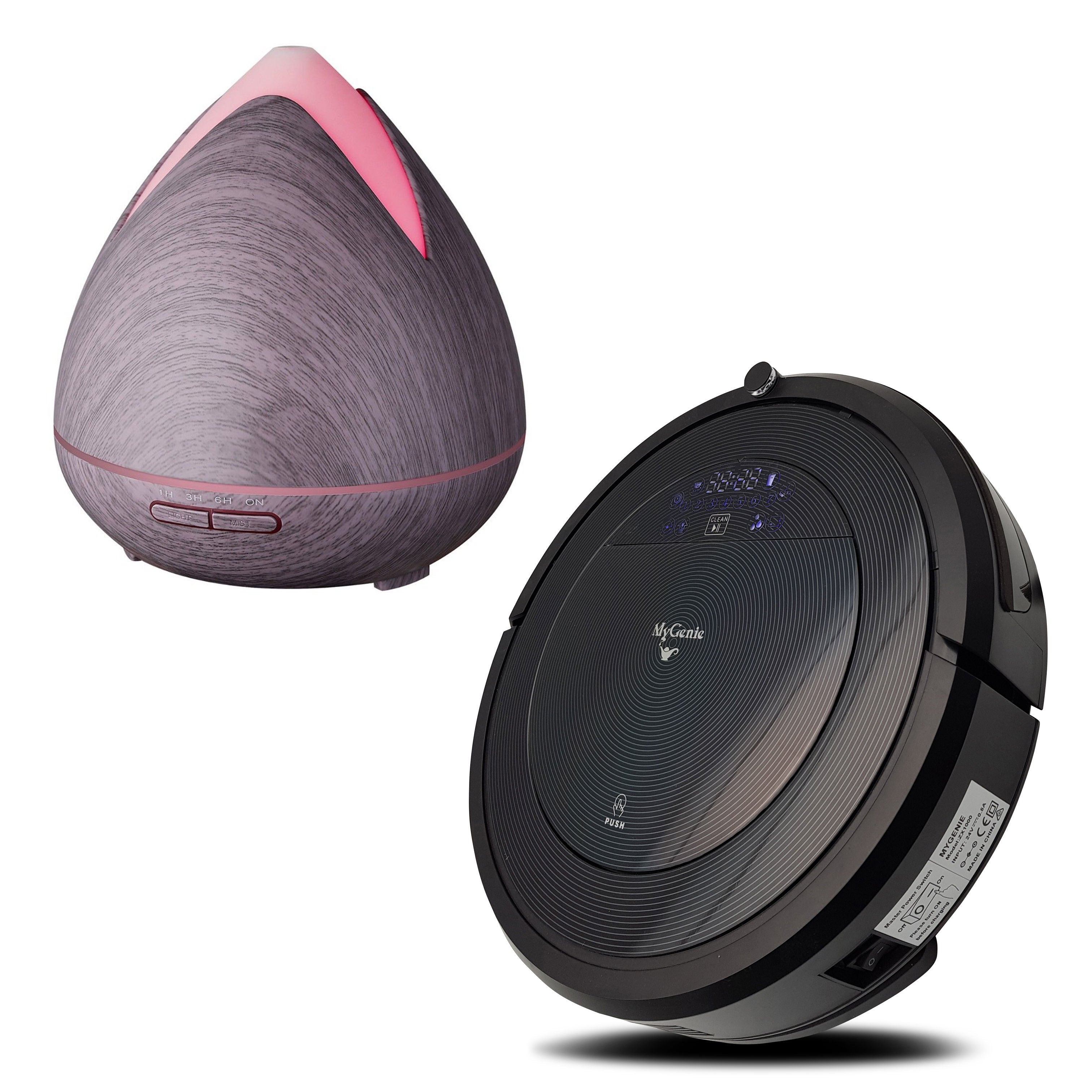 MyGenie ZX1000 Robotic Vacuum Cleaner with Bonus Aroma Diffuser with 3 Oils